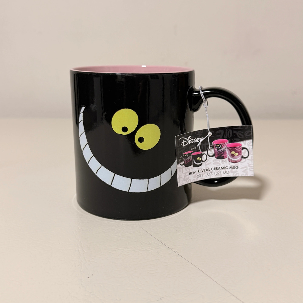 Disney Alice in Wonderland Cheshire Cat Heat Reveal Mug 20 oz Silver Buffalo